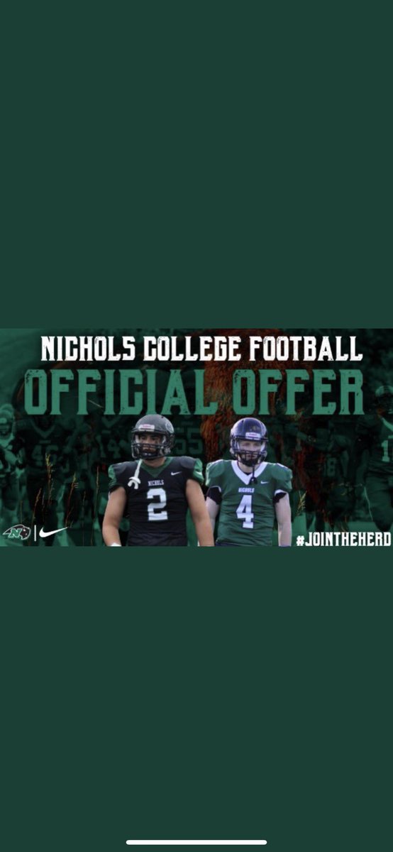 Jack Hamilton (@jackhammy11) on Twitter photo After a conversation with <a href="/CoachVBisonHC/">Vinny Marino</a> i’m grateful to receive a offer from Nichols college! After a conversation with <a href="/CoachVBisonHC/">Vinny Marino</a> i’m grateful to receive a offer from Nichols college!