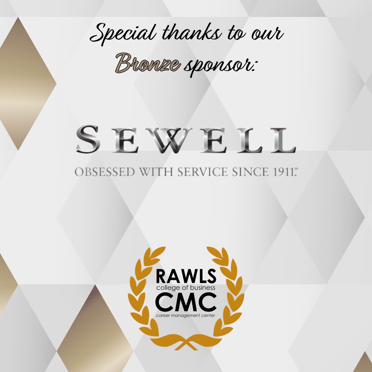 RawlsCMC's tweet photo. @DriveSewell Thank you for supporting our students with your 2023-2024 Bronze sponsorship! https://t.co/ufjFFYGnlG