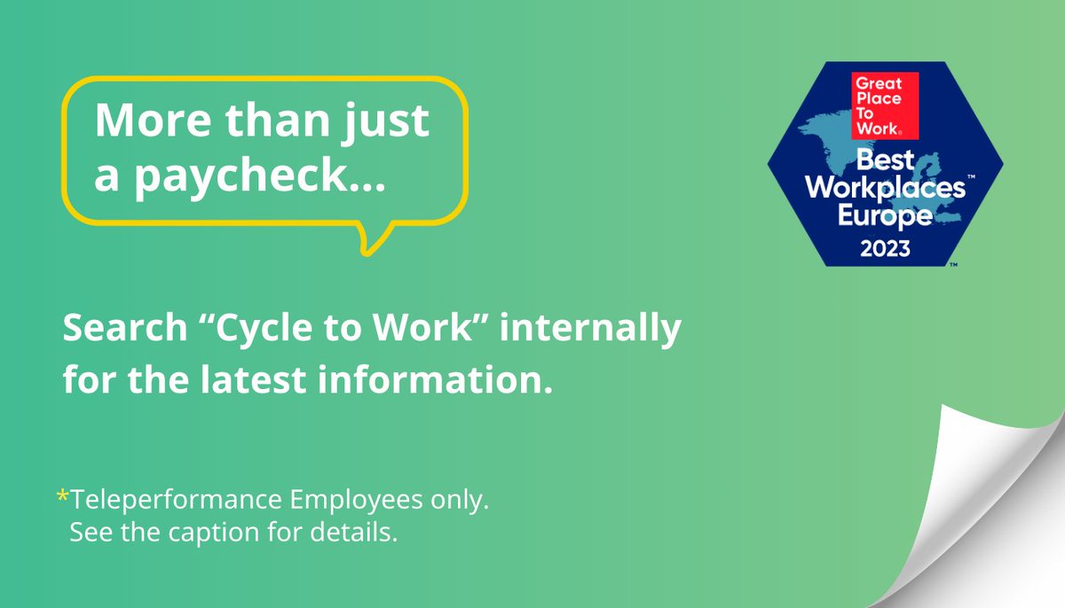 TPmarketingUK's tweet photo. Too far to walk to work? Public transport unreliable? Take advantage of our CycleScheme to get hold of a brand new bike to cycle to the office and use it to explore on your days off π΄
#MoreThanJustAPaycheck #NewYearsResolutions #TeleperformanceUK #PerksAtWork https://t.co/s75KQplua5