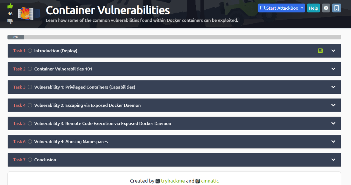tryhackme's tweet photo. NEW SUBSCRIBER ROOM: Container Vulnerabilities

Learn how to exploit some common misconfigurations of Docker Containers...
👿 Exploit the Docker Daemon
👀 Abuse Namespaces
🙅‍♀️ Create malicious containers

https://t.co/op43PE4Mvx https://t.co/TiF8tUt1Ha