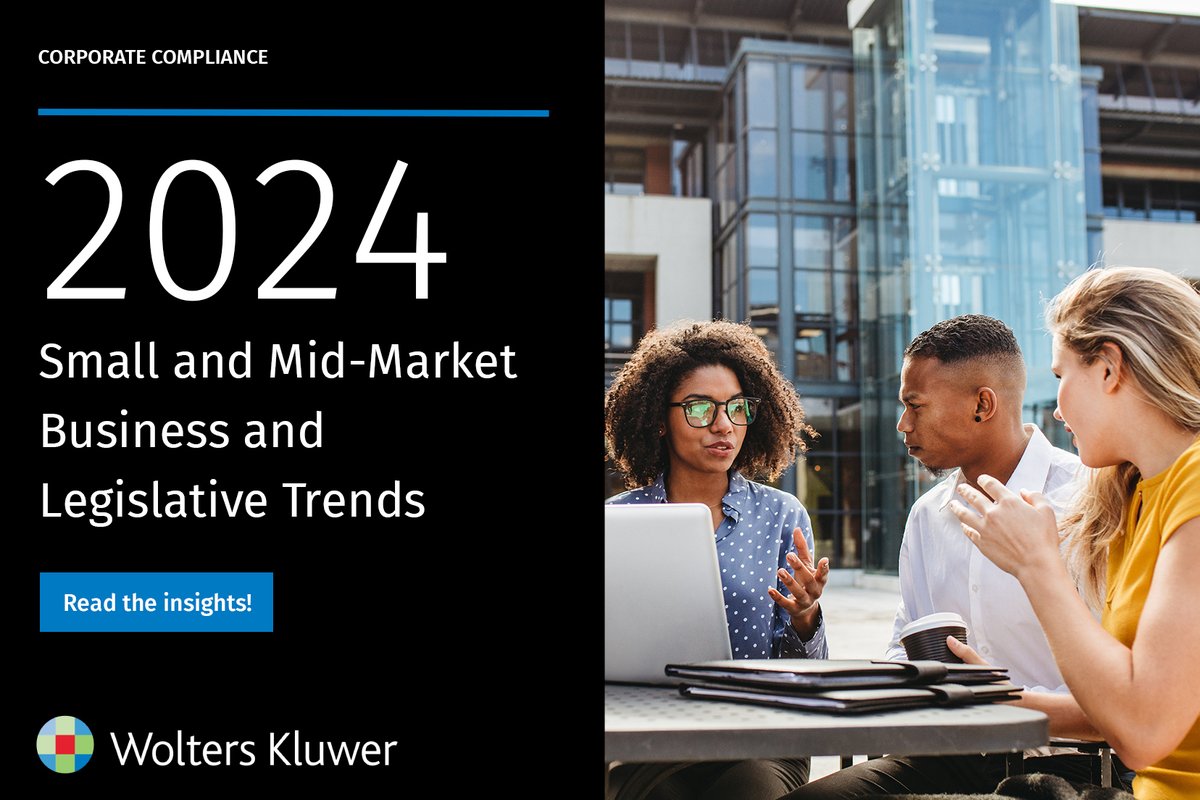 Despite volatile market conditions, small and mid-market businesses are optimistic about the year ahead. Take a deeper dive into the legislative and business trends that will influence 2024. Read here: ow.ly/OHcj50QeNR3

#compliance #businesstrends #2024