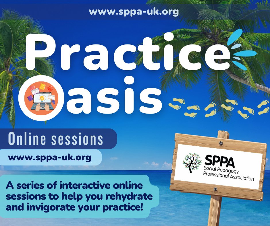 The 2nd Practice Oasis session is on Friday 19th January at 1:00 PM, come and join us to explore the Lundy Model of participation.
Entrance is FREE for SPPA members! 
Book your tickets here: tickettailor.com/events/socialp…
#socialpedagogy #pedagogiasocial #pedagogy #childhood #webinars