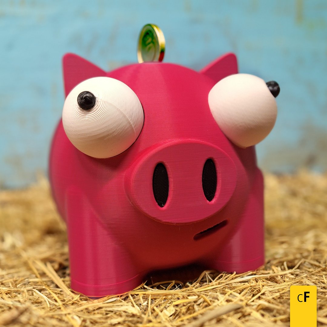 ColorFabb's tweet photo. We've been saving up for this post!
This super cute piggybank 🐷 is printed in Color On Demand! Have you ever used our on-demand service to match any RAL color for your filament before?
Printables: 627918 #invaderzim #pig #piggybank #colorFabb #3dPrinting https://t.co/vjpRLP6NhY