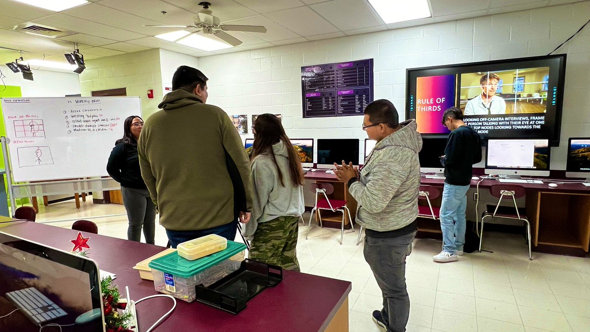 WeAreBNN's tweet photo. This morning, students immersed themselves in the camera, exploring precise framing during interviews.
They worked with headroom and the rule of thirds, aspiring to achieve expertise!
#psja #psjalife #newslife #studentreporters https://t.co/ghlptR1lxL