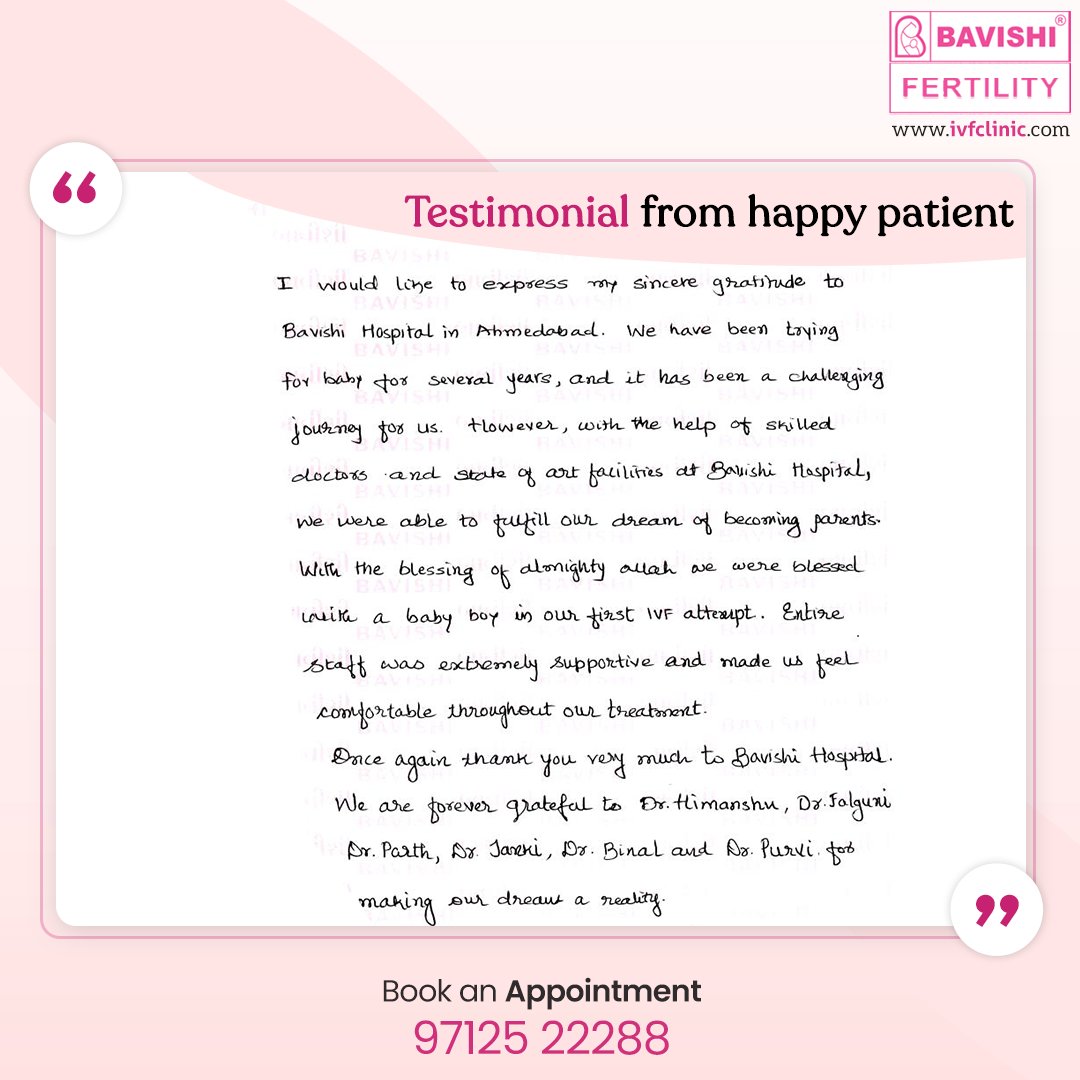 Bavishi_IVF's tweet photo. Bringing dreams to life, one story at a time. Hear from our valued patients about their journey to parenthood with BFI. ๐๐ถ
.
.
.
.
#IVF #IUI #IVFStories #IVFIndia #IUIIndia #Infertility #FertilityTreatment #IVFSuccess #TestimonialTime https://t.co/yMM6EATFuF