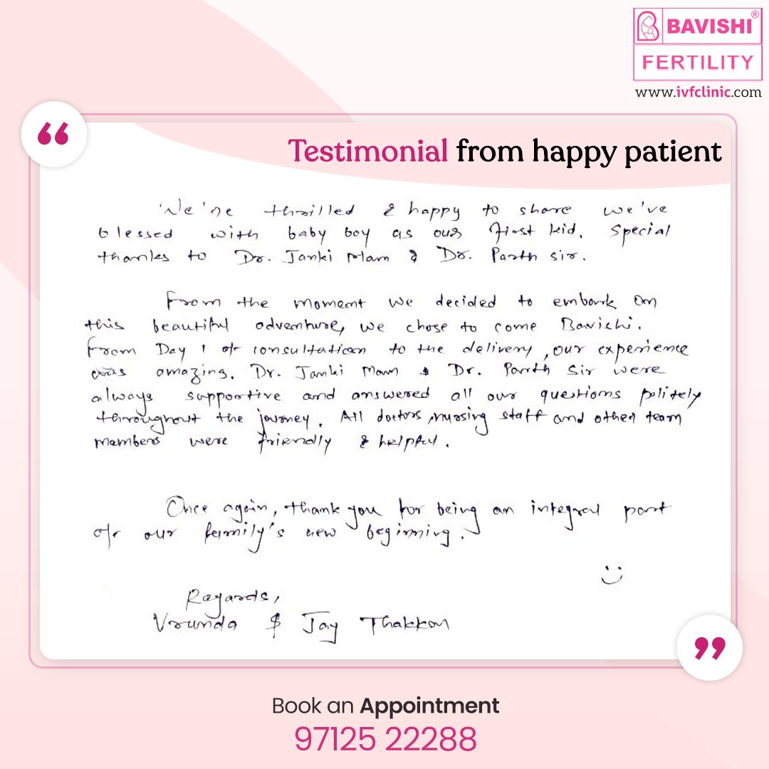 Bavishi_IVF's tweet photo. Bringing dreams to life, one story at a time. Hear from our valued patients about their journey to parenthood with BFI. ๐๐ถ
.
.
.
.
#IVF #IUI #IVFStories #IVFIndia #IUIIndia #Infertility #FertilityTreatment #IVFSuccess #TestimonialTime https://t.co/yMM6EATFuF