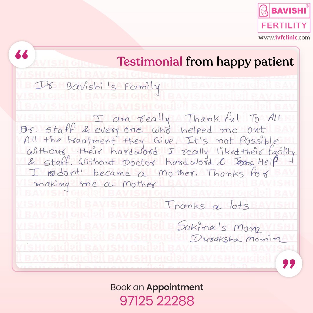 Bavishi_IVF's tweet photo. Bringing dreams to life, one story at a time. Hear from our valued patients about their journey to parenthood with BFI. ๐๐ถ
.
.
.
.
#IVF #IUI #IVFStories #IVFIndia #IUIIndia #Infertility #FertilityTreatment #IVFSuccess #TestimonialTime https://t.co/yMM6EATFuF