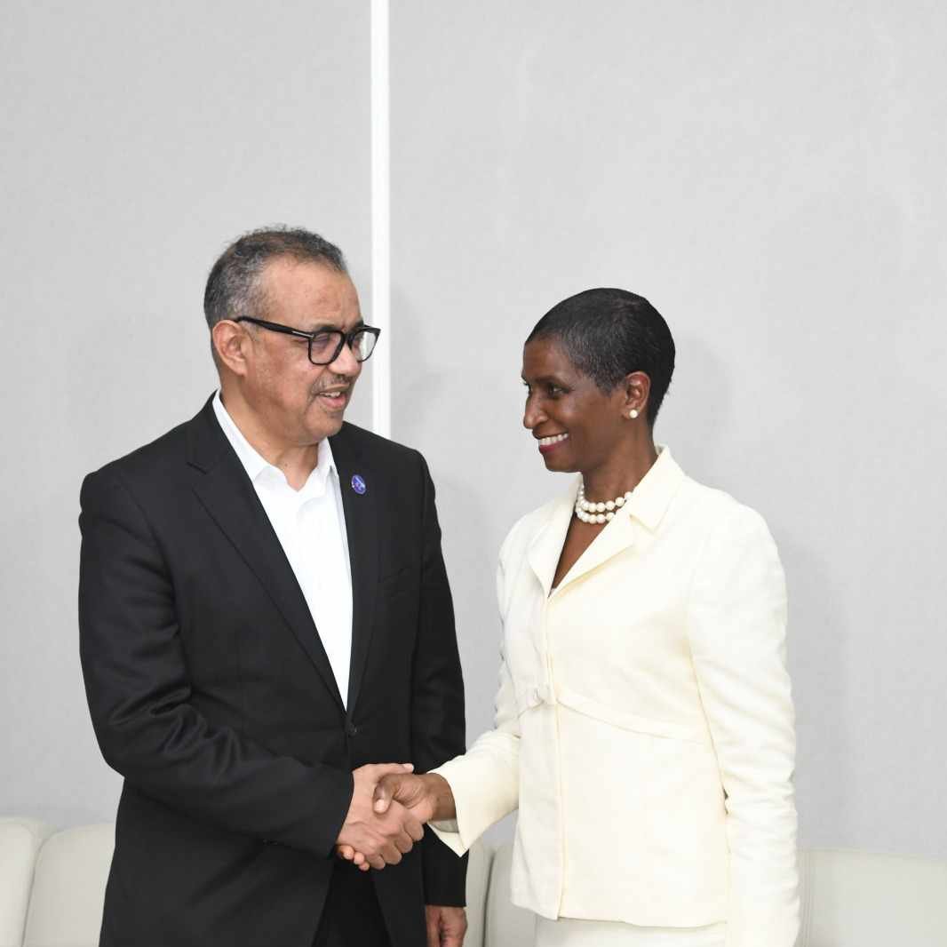 UNCaboVerde's tweet photo. Director-General of @WHO @DrTedros just arrived in #CaboVerd for a 2 days official visit. Dr. Tedros will have high-level meetings w/ national authorities & visit health structures.Cabo Verde is preparing to be declared as malaria free country. @NacoesUnidas @UN @ONUNews @UN_SDG https://t.co/y6hrjfXnif