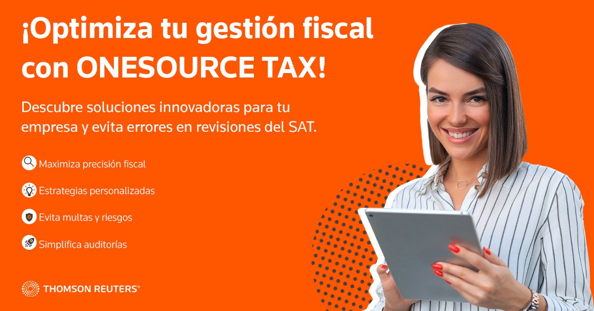 Descubre cómo ONESOURCE TAX potencia la gestión fiscal de tu empresa con estrategias personalizadas y precisas. Evita riesgos, simplifica auditorías y optimiza tu eficiencia. 💼✨ ​

Da el siguiente paso en tu gestión empresarial: ow.ly/R7Zw50QpZlT

#ONESOURCETAX