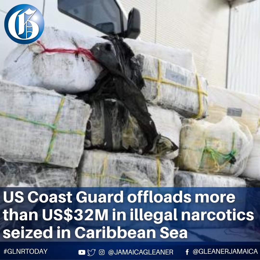 JamaicaGleaner's tweet photo. The US Coast Guard says the crew of the Cutter Margaret Norvell on Wednesday, offloaded more than 2,450 pounds of cocaine in Miami, with an assessed street value of about US$32.2 million, seized in the Caribbean Sea.

Read more: https://t.co/UtG7zZQSHX #GLNRToday https://t.co/GVWTDF2STM