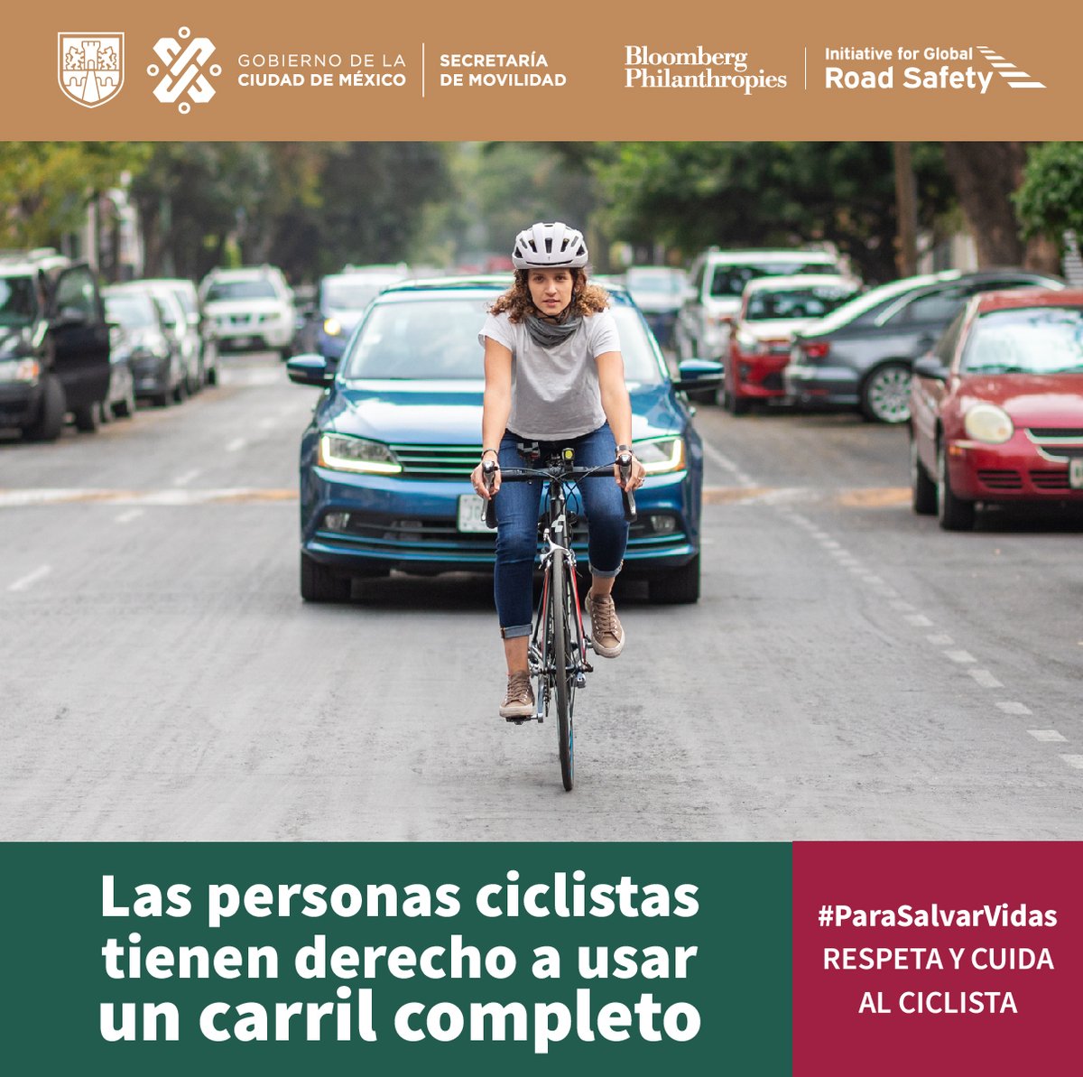 Artículo 17 del #RTCDMX

Al circular en una vía que no cuente con infraestructura ciclista, las y los conductores de vehículos no motorizados tienen derecho a ocupar el carril completo 🤓

#CuidaAlCiclista