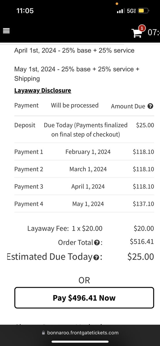 Marae_ninnette's tweet photo. #Bonnaroo was being so fucking fr about price increase. I understand but 😭 https://t.co/MYdAMhUOZW