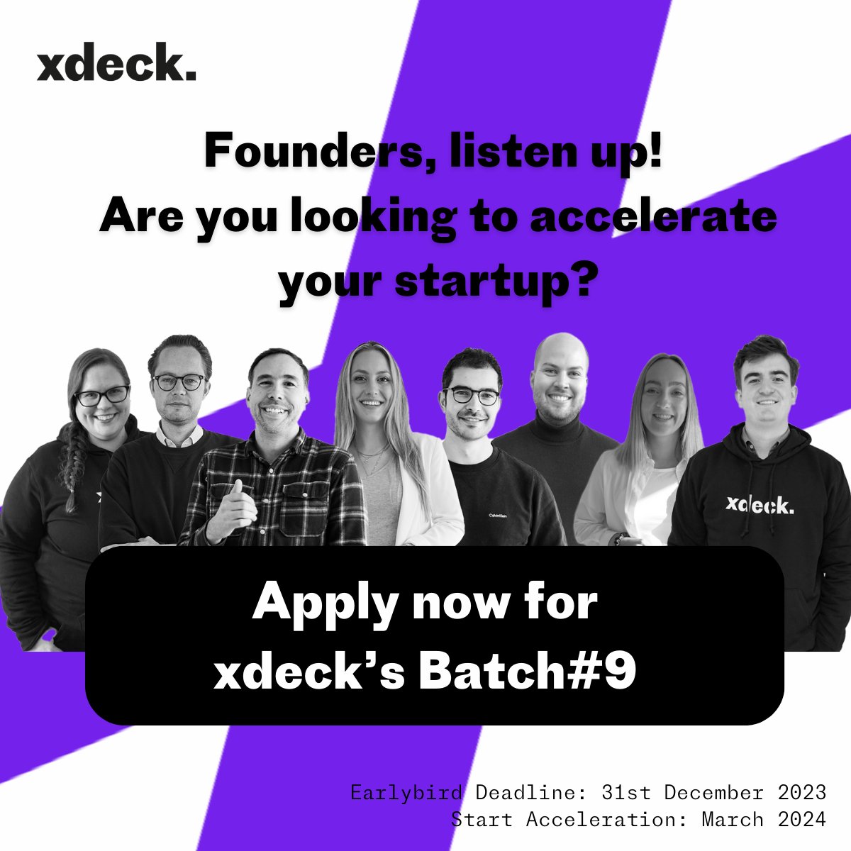 OVHcloudStartup's tweet photo. Are you building a #B2B #tech #startup? Then join the next Batch at #xdeck one of our ecosystem partners in Germany

💸 No equity or other costs!
💥 Expert support
💪 Learn from experienced founders in mentoring sessions

Apply here until end of January: https://t.co/oxoau3peWX https://t.co/Rh0X3xmTAp