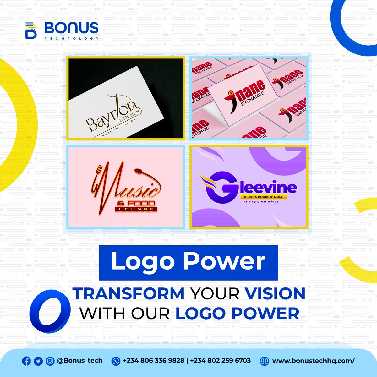 BonusTechnology's tweet photo. Logo Power Unleashed! Your brand's visual anchor should leave a lasting impression. Craft a logo that speaks volumes about your businessβmemorable, versatile, and uniquely yours. Ready to make your mark? Let Bonustechnology help bring your logo vision to life!
#Bonustechnology https://t.co/sHvOJ0i9gW