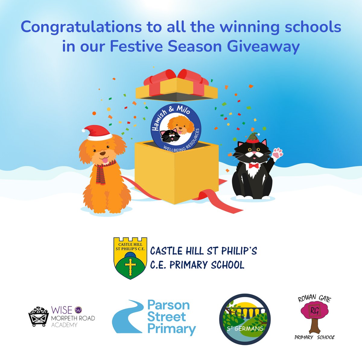 From 135 schools nominated throughout December to 20 shortlisted - five winners will now receive free SEMH resources from Hamish & Milo. Thanks to Jonathan Swift @EdTodayMag who had the hard job of selecting. Heartfelt commiserations to all other entrants. buff.ly/3RINHbk