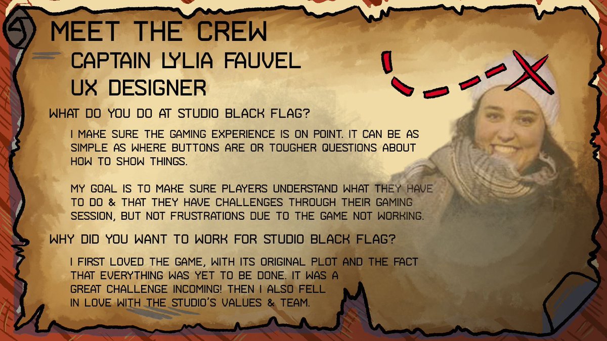 Meet the Crew continues into 2024! Introducing Lylia, Captain and UX Designer at Studio Black Flag on Orphan Age 🦜

#IndieDev #IndieGaming