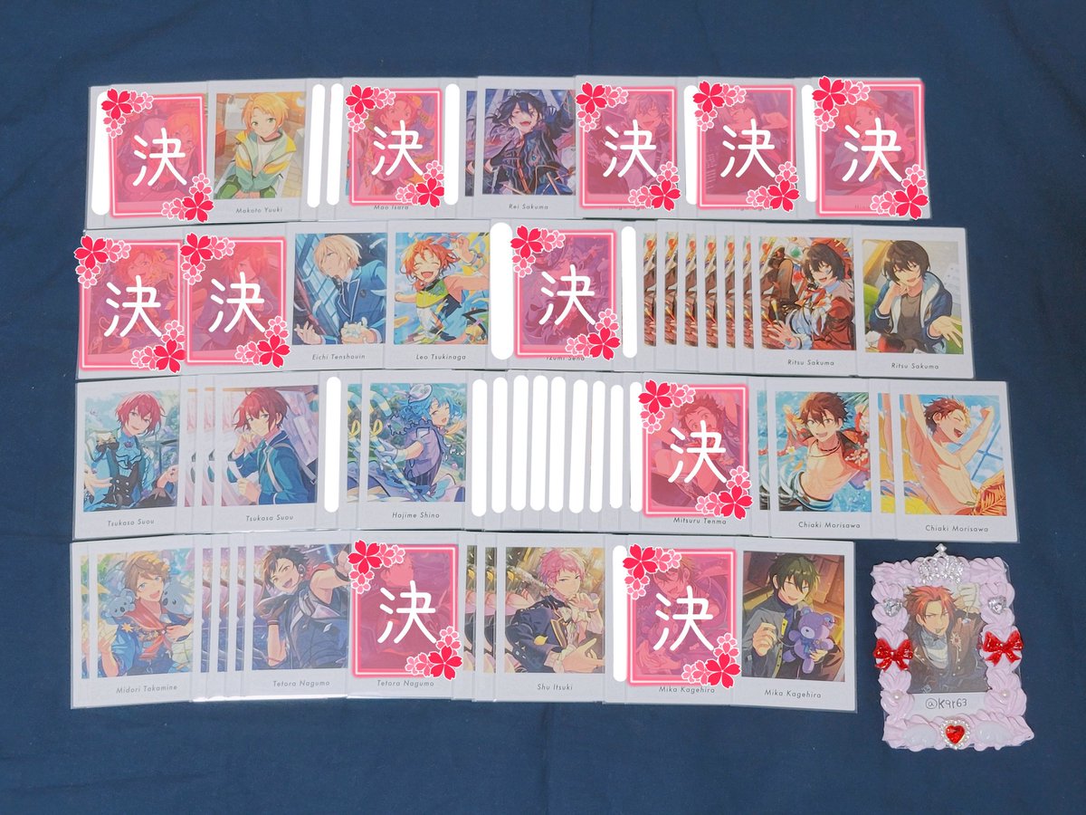 k9r63's tweet photo. @xxx 【交換】ぱしゃっつ Vol.4 Action A P Private あんスタ

譲￤🎀→零 レオ 泉 凛月 ジュン
🍎→司 千秋 宗 みか 夏目 日和 こはく
❄→真 英智 創 翠 茨 藍良
○→つむぎ 鉄虎

求￤4A 鬼龍 紅郎

🎀は○から倍数 / 🍎は○から同数
郵送 2点~ 纏めて優先 https://t.co/O1tI2Mn810