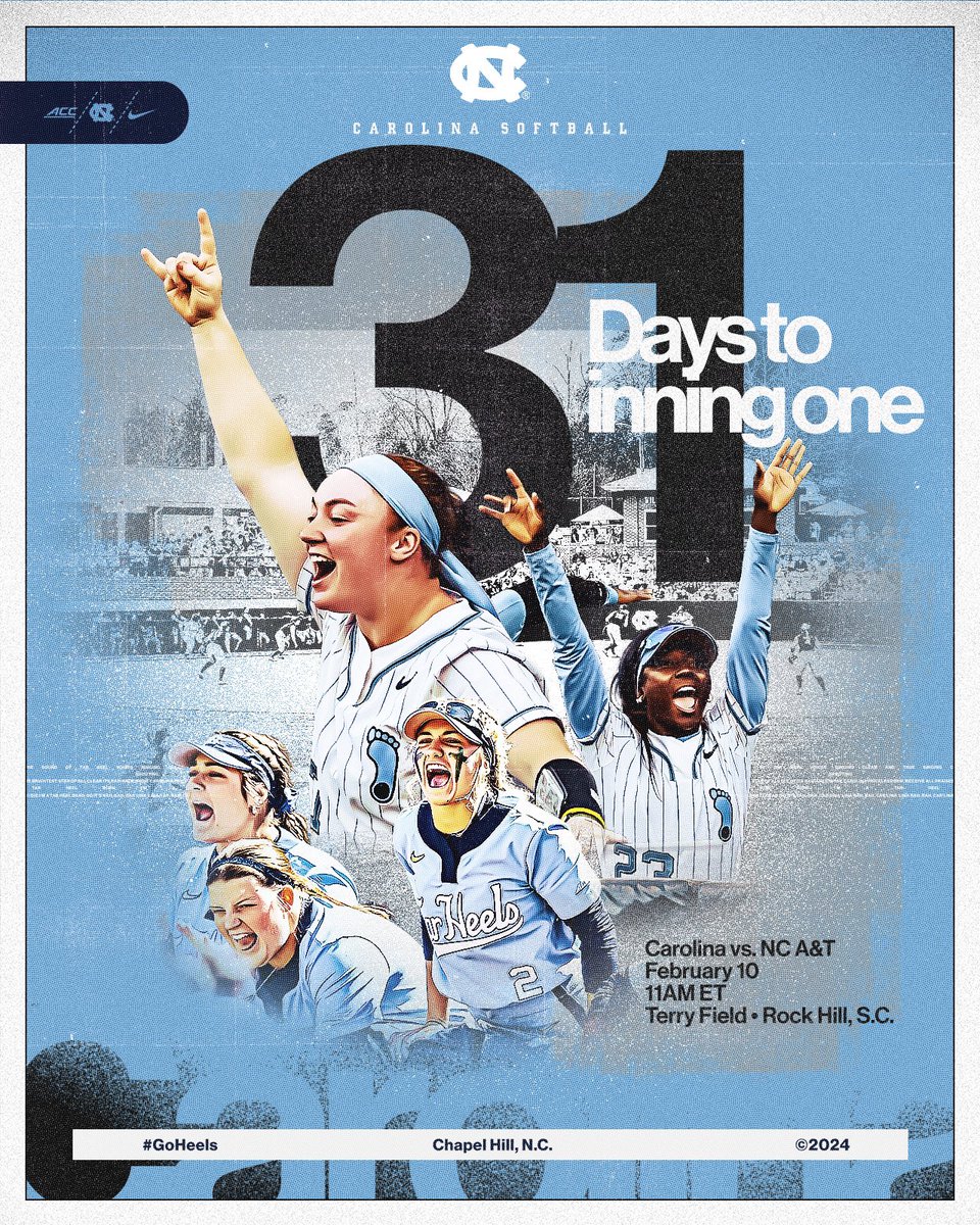 UNCSoftball's tweet photo. ☝️ MONTH

#GoHeels https://t.co/8301nfi5r6