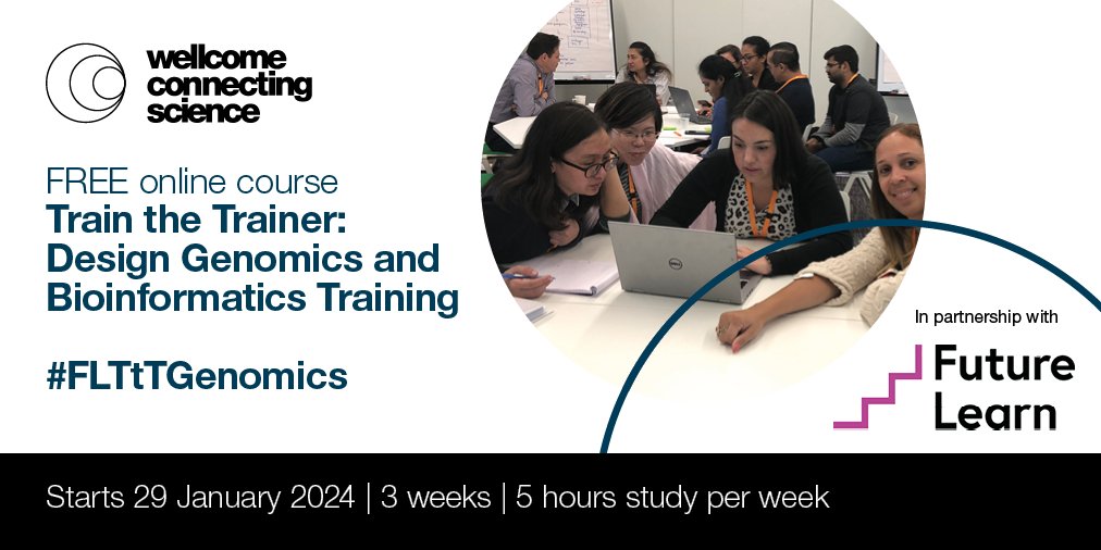 Are you working in genomics training or course design?

Complete our free online course for best practice approaches for planning and designing #genomics learning content. #FLTtTGenomics

📎Click here to sign up: bit.ly/3D0eBD0
🗓️Starts on 29 January! 

#TrainTheTrainer