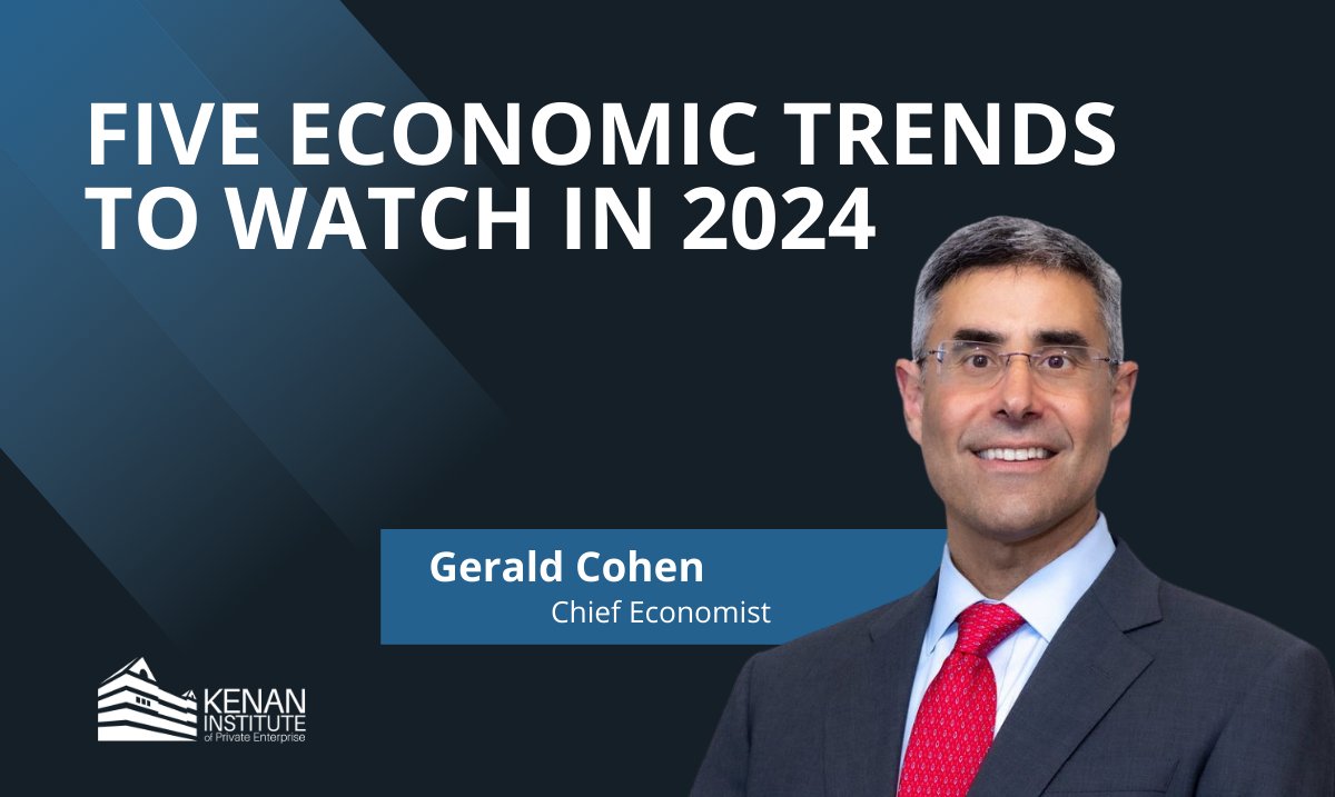 Kicking off the new year, the Kenan Institute is highlighting five issue areas that we think will be top of mind in 2024. Join Chief Economist Gerald Cohen in a solutions-focused analysis of the year’s most salient issues.

Read the full Kenan Commentary: kenaninstitute.unc.edu/commentary/fiv…