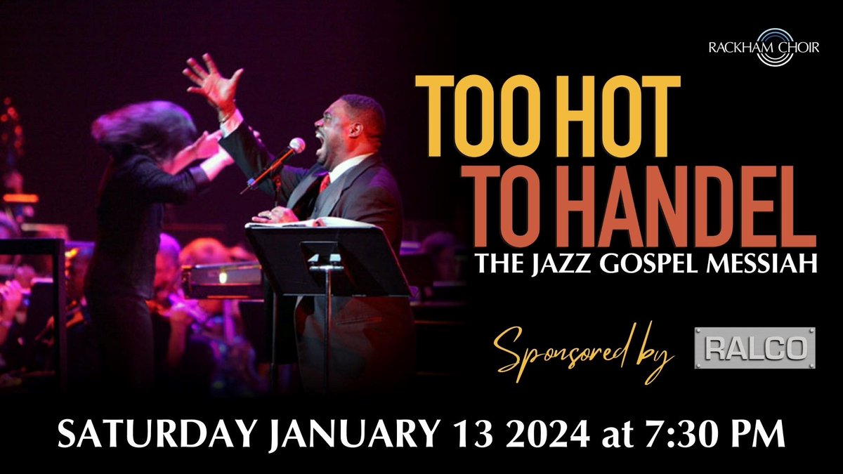 This Saturday! The return of Too Hot to Handel, one night only. Tickets are available at bit.ly/TooHotDetroit, or we have limited pit seats available - so you can be up close - available only by calling 313.237.7464.