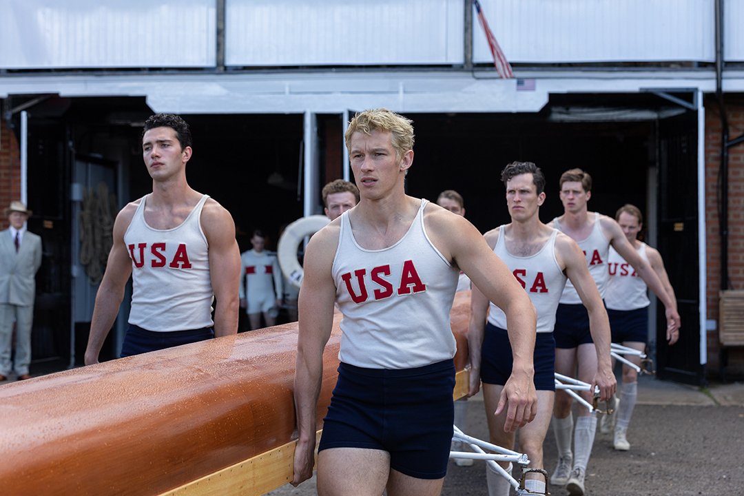 🚣‍♀️ Happy release day to #TheBoysOnTheBoat!

Directed by George Clooney, the biopic chronicles the University of Washington rowing team's inspiring journey during the 1936 Olympics.

The production shot at <a href="/StageFifty/">Stage Fifty</a>'s Winnersh Film Studios &amp; in Wiltshire.

📸 MGM Studios