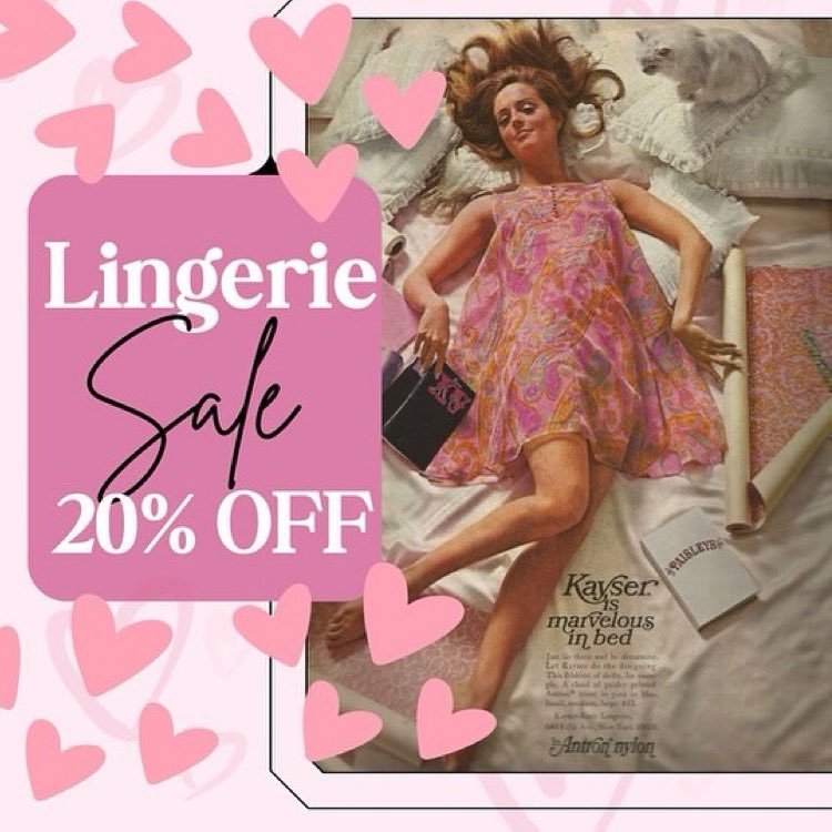 Repost01/11/24 from @kittyvintageboutique • Get ready for Valentine’s Day! All lingerie is 20% off. #lingeriesale #vintagelingerie #vintagelingerieforsale #valentinesale #valentinelingerie #valentinesday #vintagenightgown #vintagerobe #etsyvintage #vintagesale