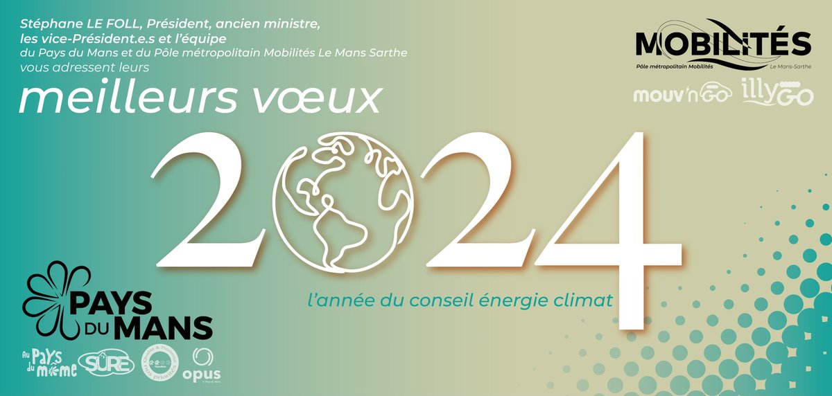 Le <a href="/PaysduMans/">Pays du Mans</a> vous souhaite une belle et heureuse année 2024 #HappyNewYear #bonneannee2024 #happynewyear2024