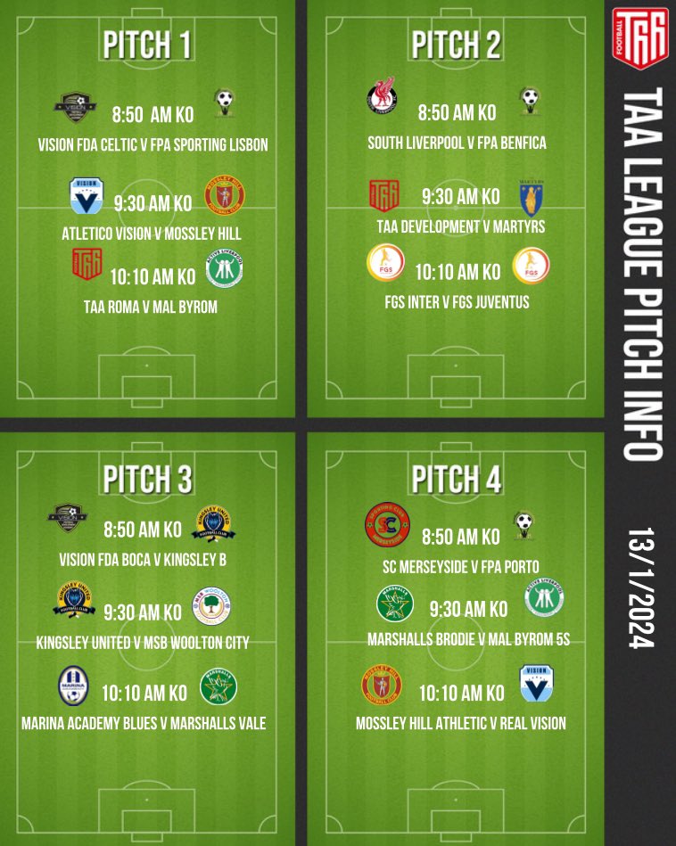 TaaLeague (@taa_league) on Twitter photo Fixtures ready for this Saturday! ⚽️🔥
More exciting games to come with plenty of goals, skills and smiles 😅
Development centre on as normal see you all Saturday
<a href="/TiberFootball/">Tiber Football Centre</a> Fixtures ready for this Saturday! ⚽️🔥
More exciting games to come with plenty of goals, skills and smiles 😅
Development centre on as normal see you all Saturday
<a href="/TiberFootball/">Tiber Football Centre</a>