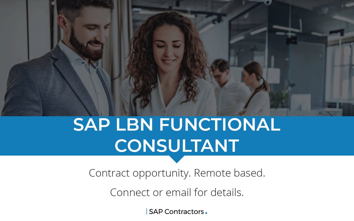 CONTRACT OPPORTUNITY: SAP LBN Functional Consultant Rate: £850 per Day Location: For details, please contact Danny Warren on Danny.Warren@sapcontractors.com SAP #SAPJobs #S4HANA #SAPERP #Cloud