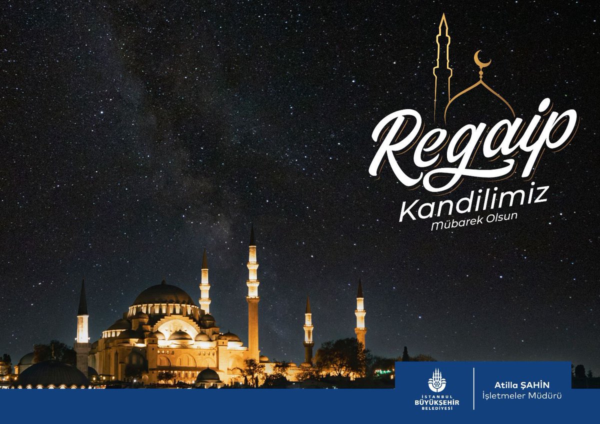 Mübarek üç aylarınızı ve Regaip Kandilinizi en içten dileklerimle kutlar ülkemize, milletimize ve tüm İslam alemine hayırlara vesile olmasını cenabı Allah’tan dilerim. 
#Regaib
