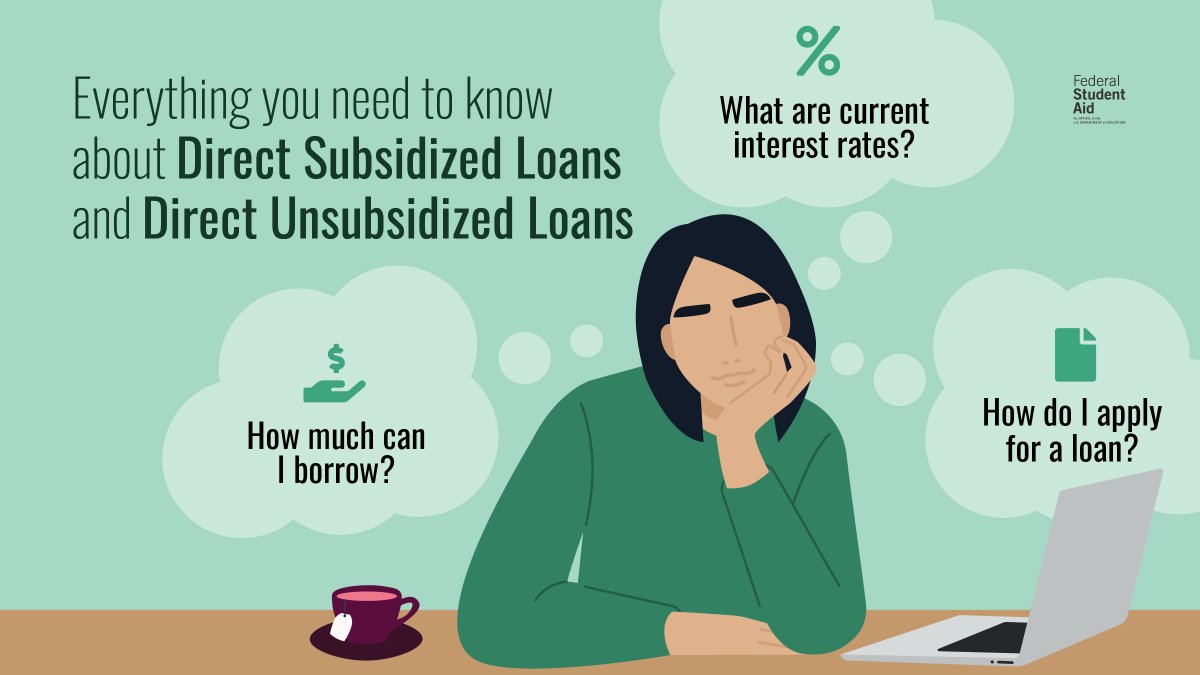 FAFSA's tweet photo. What’s the difference between Direct Subsidized and Direct Unsubsidized Loans?​

See what sets them apart: https://t.co/pEYHTdZKYL https://t.co/m1ztGV8UdR