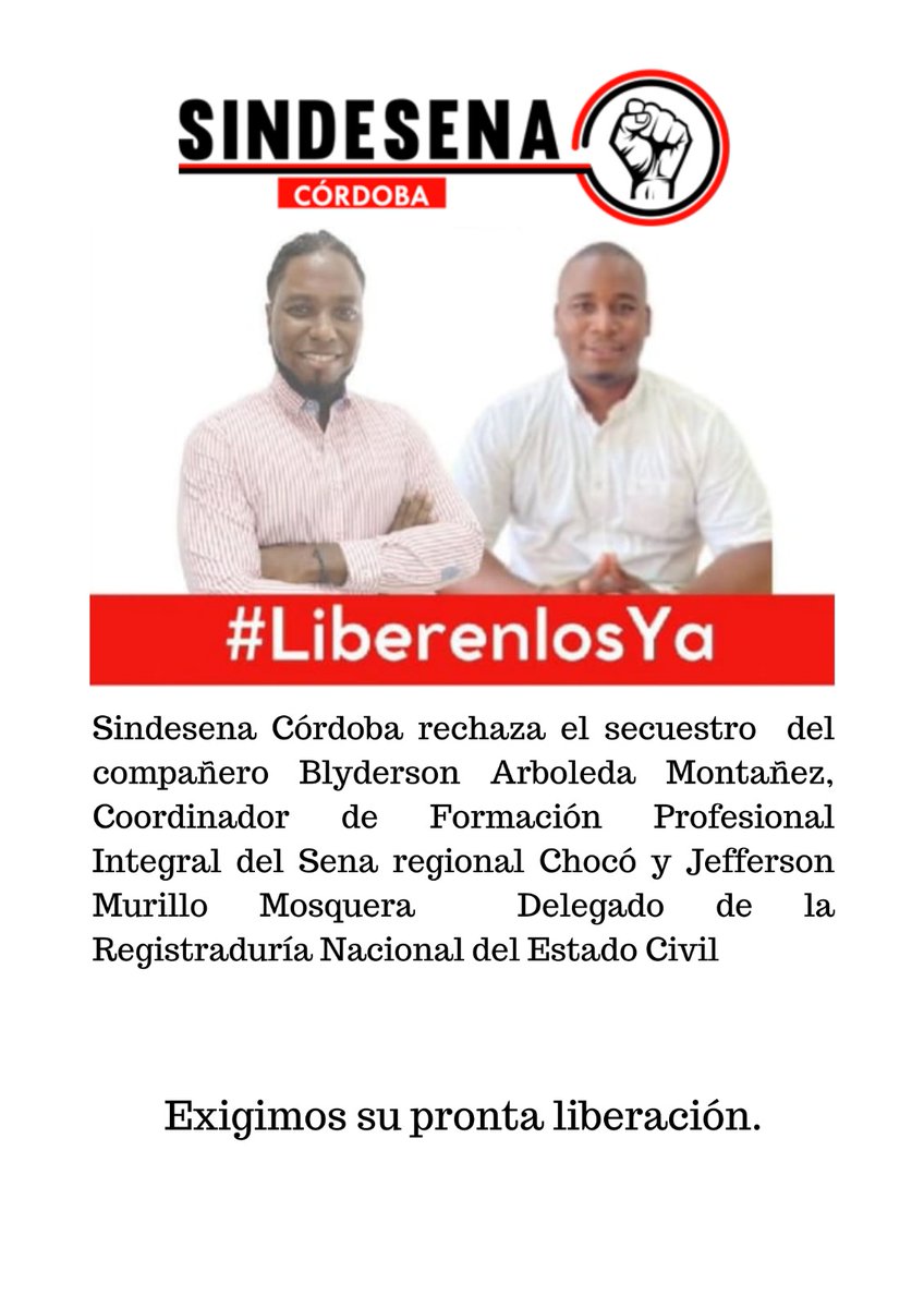 temporalesSENA's tweet photo. Exigimos  la liberación inmediata de nuestros compañeros. https://t.co/rBXFnZ6VEz