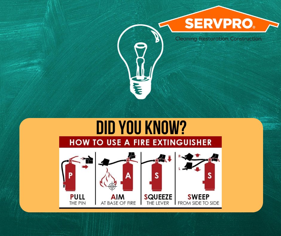 There's always room for more learning 👇

#SERVPROTeamPhoenix #fireextinguisher #fireprevention #fireremediation