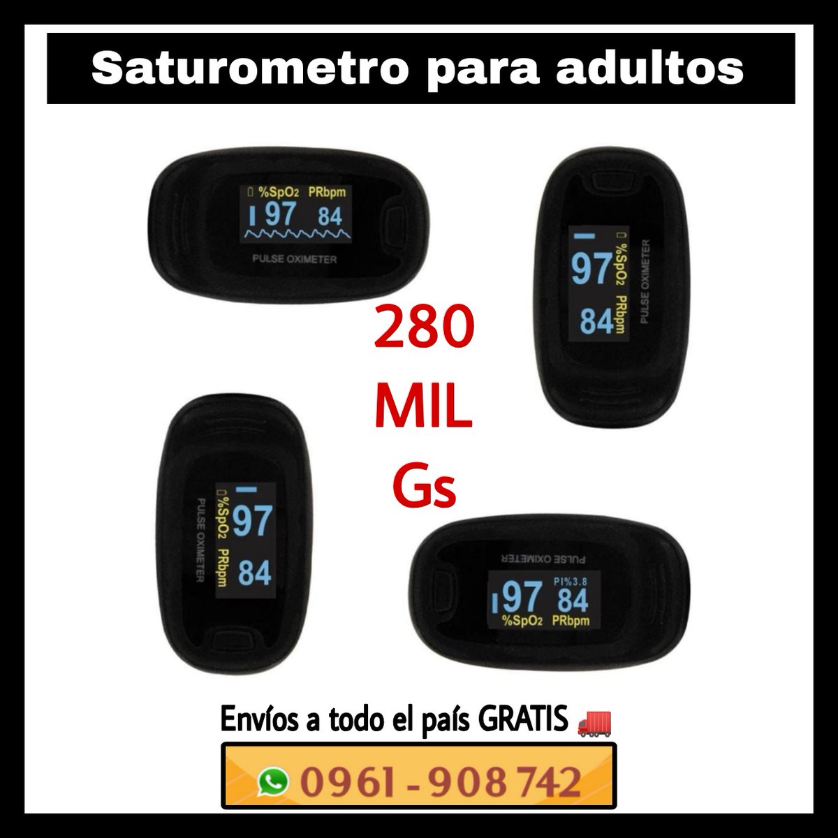 Jessmar91's tweet image. Querés oximetros q te duren toda la vida? 
#Saturometros ChoiceMMed #Contec #Gtech  p/#adultos y #pediátricos disponibles 🙌
☑️ Lee saturación de oxígeno y pulso al instante
☑️ Usan pila común AAA
☑️  con accesorios
☑️ 6 meses de garantía
🚚 Envíos GRATIS
📲 what (0961) 908-742
