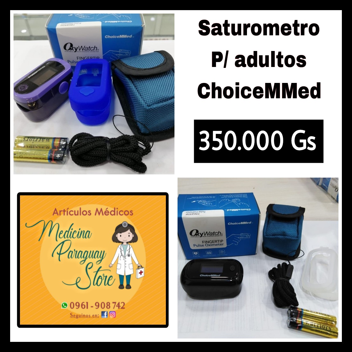 Jessmar91's tweet image. Querés oximetros q te duren toda la vida? 
#Saturometros ChoiceMMed #Contec #Gtech  p/#adultos y #pediátricos disponibles 🙌
☑️ Lee saturación de oxígeno y pulso al instante
☑️ Usan pila común AAA
☑️  con accesorios
☑️ 6 meses de garantía
🚚 Envíos GRATIS
📲 what (0961) 908-742