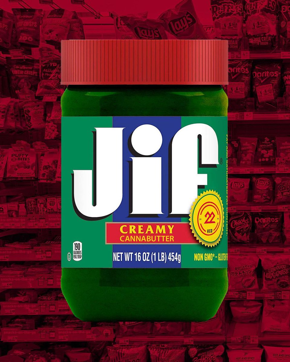 22redla's tweet image. Should we collab with Jif? 🤔
#jif #pb #cannabutter #cannabisculture