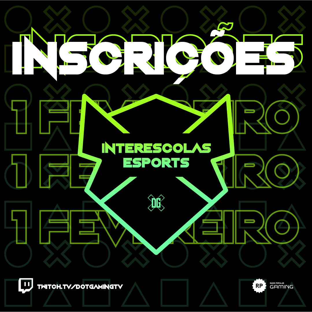 ATÉ 1 DE FEVEREIRO!

São 20 dias, não digas que não tiveste tempo seu maroto.

#EsportsEscolares