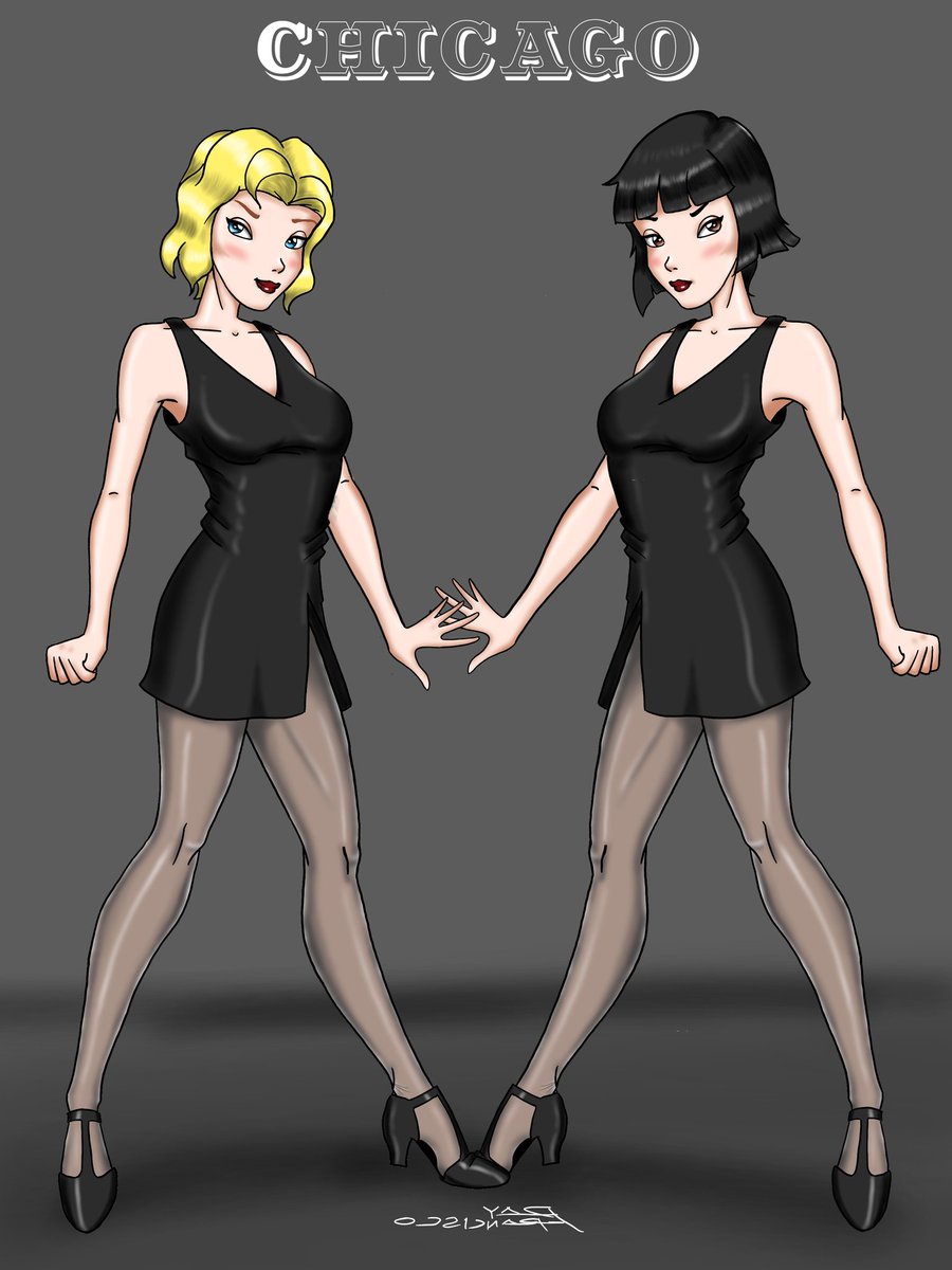 When doing a #Chicago #illustration,  you have to have #RoxyHart AND #VelmaKelly! And All That Jazz!
#BroadwayShow