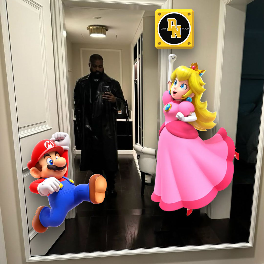 DailyNoud's tweet photo. Kanye West announces he will NOT drop his new album until he finishes playing Super Mario Bros Wonder on the Nintendo Switch 🫣😬 https://t.co/rXgMHOHBWO