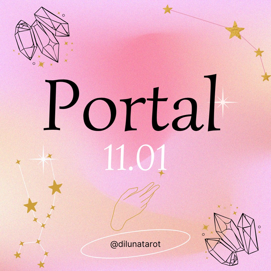 dilunatarot's tweet photo. Portal 11.01!🌟

😮 Na numerologia, dias com números repetidos são portais energéticos que amplificam as vibrações tornando elas mais intensas e nos permitindo manisfetar diversas coisas na nossa vida.

#tarot #taro #espiritualidade #portal111 #portalenergetico https://t.co/zenmv8SCsw