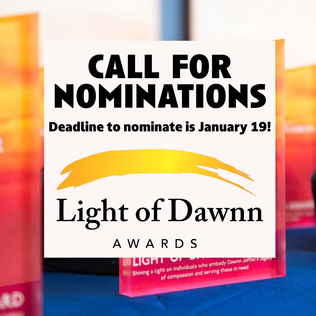 The nomination period for the 2024 Light of Dawnn Awards is now OPEN! We’re looking for Massachusetts nonprofit professionals who go above and beyond to make a difference. Deadline for submissions is Jan. 19: bit.ly/3tHeH2R