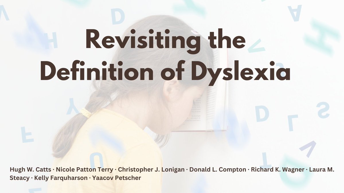 TheFCRR's tweet photo. The IDA redefined dyslexia 20 years ago, shaping research and practice. @CattsHugh, @TheDrPT, Lonigan, Compton, Wagner, @LMSteacy, @literacyspeech, and @yaacovp explore its components, offering insights and recommendations for potential revisions. https://t.co/2paOJ6jTZ5 https://t.co/LiTDK0PE2y
