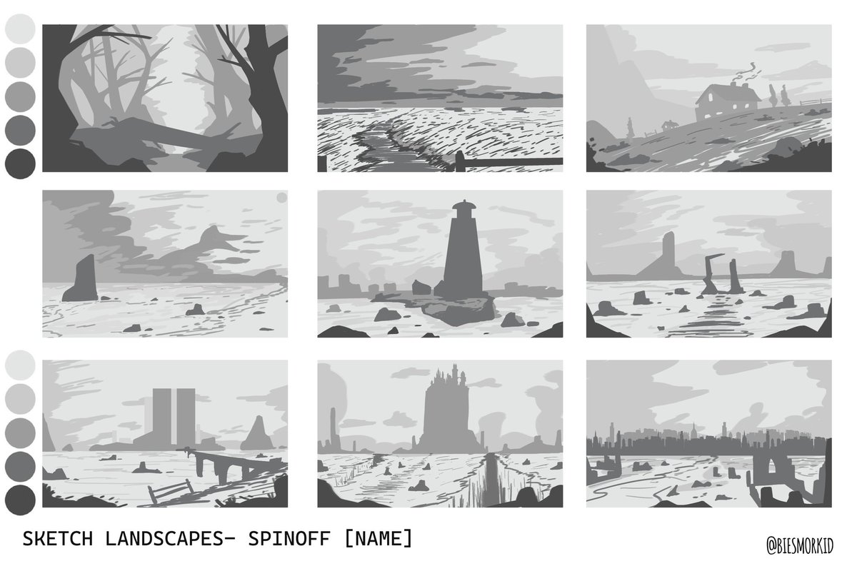 biesmorkid's tweet photo. Practice of composition of landscapes/background.
They are from the spin off script that I will publish this year
#sketch #digitalart #background #landscape #art #skething https://t.co/HpwyloHpXZ