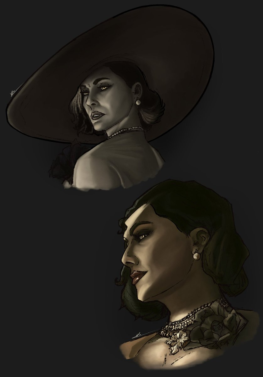 wolfsbane_14's tweet photo. Sketches of the Drama Queen herself #LadyDimitrescu
#ResidentEvilVillage #Capcom #AlcinaDimitrescu https://t.co/DiXUweoP1w