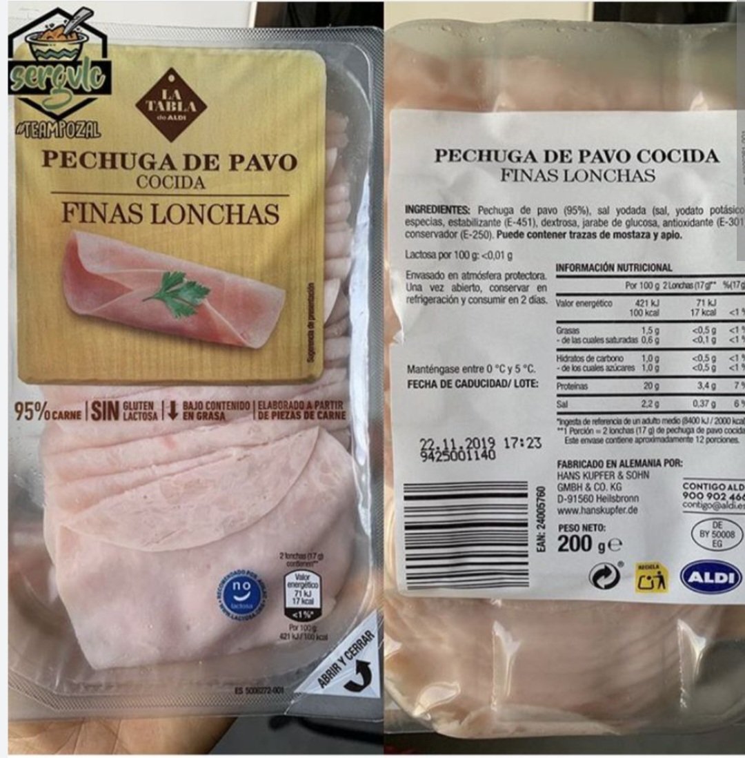 deathpierta's tweet photo. @Aldi_es que le ha pasaso a la pechuga de Pavo 95% que ha perdido 50 gramos? Antes venían 200gr y ahora 150gr?
#reduflacion https://t.co/p7xcaeXOCO
