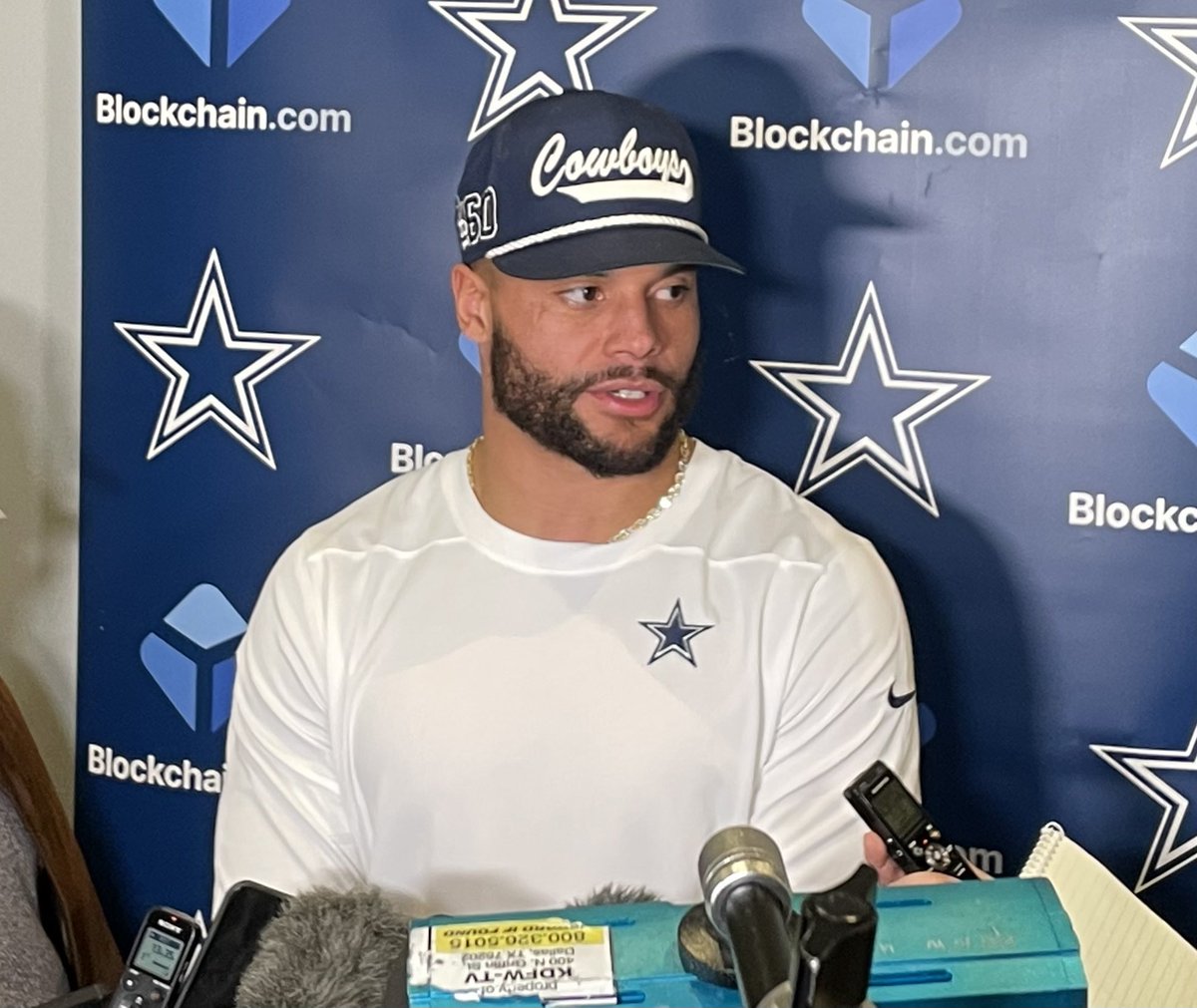 jonmachota's tweet photo. Dak Prescott has set up reminders for himself about reaching this year’s Super Bowl: “I’ve got a lot of Louis Vuitton stuff. It’s because of the LV is Las Vegas. If I look at my bag, it’s all LV, literally. I just went and got my girl a bag the other day. I’m like, ‘The only one I’m getting is one of these ones with the LV logo on it.’ That was an easy, simple reminder.”
