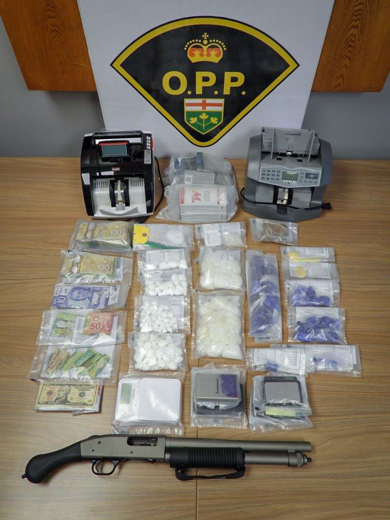 OPP_WR's tweet photo. Five people have been arrested in connection with a months-long drug investigation conducted by OPP West Region Community Street Crime Units and other elements of the OPP, along with operational assistance from @lpsmediaoffice @Woodstock_PS and @CKPSMedia. (1 of 3) https://t.co/IyU0lA3FLF