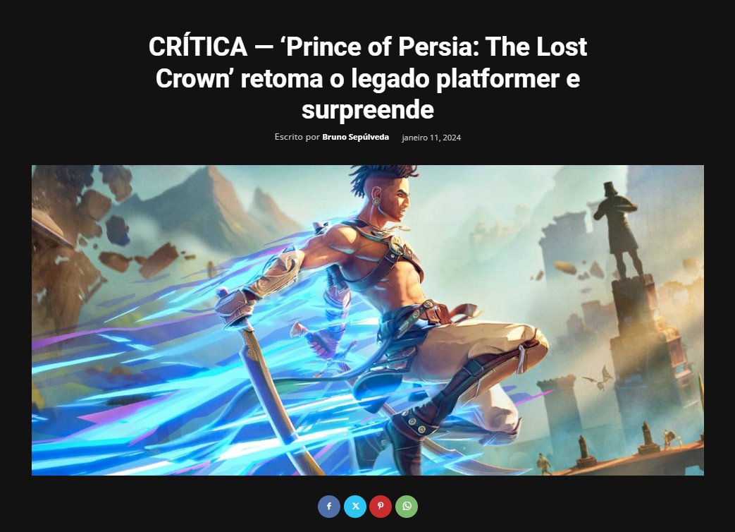 feededigno's tweet photo. Prince of Persia: The Lost Crown surpreende!

Acabou de sair a CRÍTICA no site: https://t.co/QFBzKguAY4 https://t.co/YDMi1MlUaV