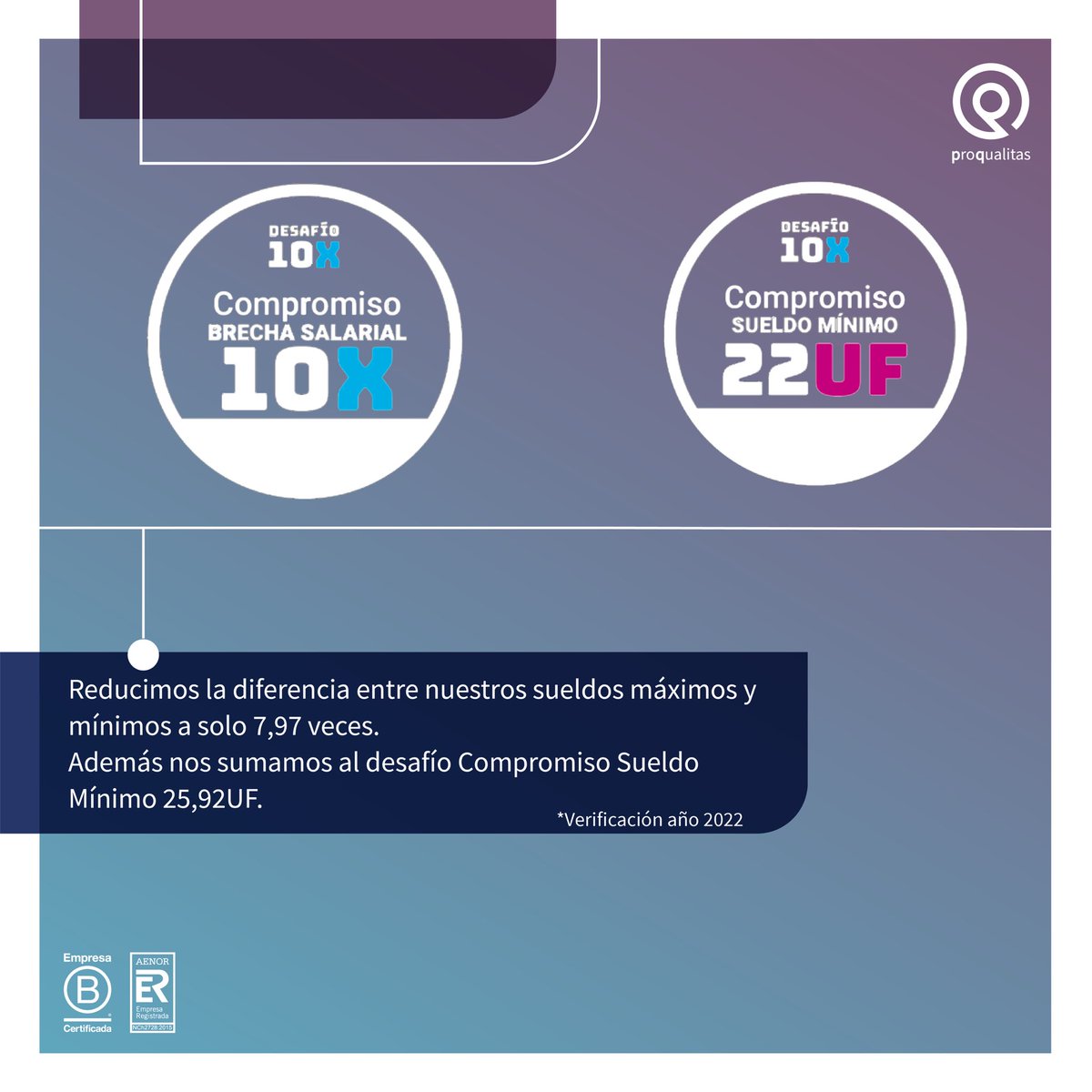 Te invitamos a conocer nuestras certificaciones, que forman parte de nuestra identidad y nuestro propósito ¿Las quieres conocer? Revísalas aquí ➡️